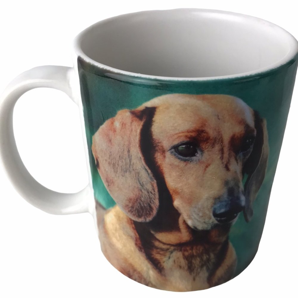 NWOT - Rare Dachshund Face Coffee Mug